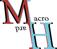 Team logo is square. A large red M preceded acro to make the word Macro. Below and to the right diagonnly is the letter H in blue and to the left, symetrical to the small acro is the letters ard to make the word Hard Team logo is square. A large red M preceded acro to make the word Macro. Below and to the right diagonally is the letter H in blue and to the left, symetrical to the small acro is the letters ard to make the word Hard