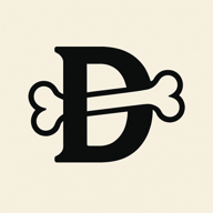 Team logo is a clean white logo with a black capital letter D and a white bone that is passing through the center of the D.  Team logo is a clean white logo with a black capital letter D and a white bone that is passing through the center of the D.